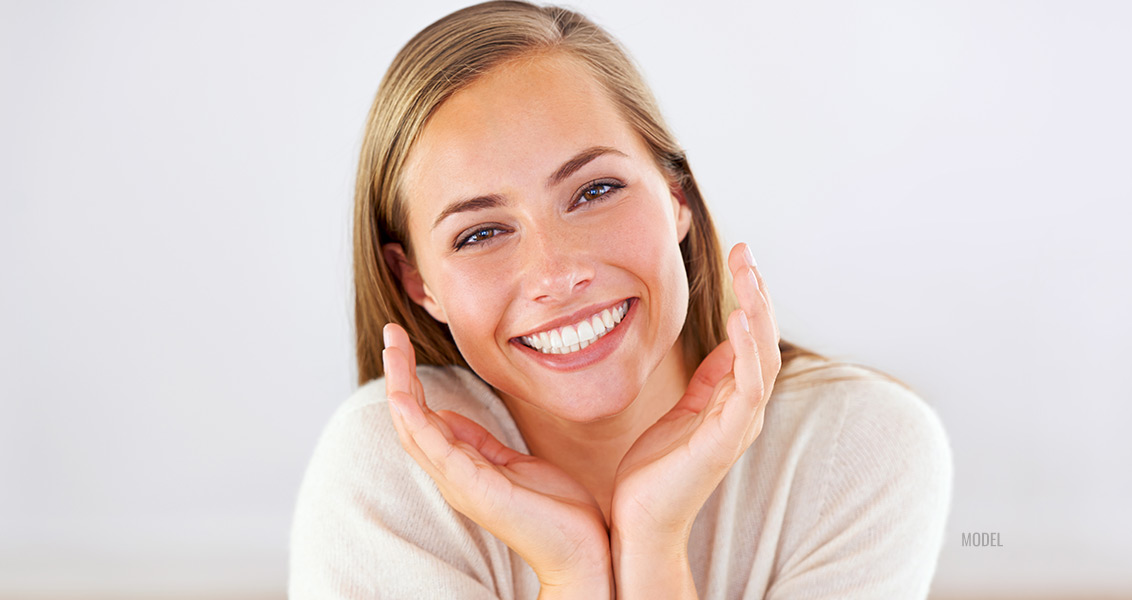 Mid age women with healthy smile